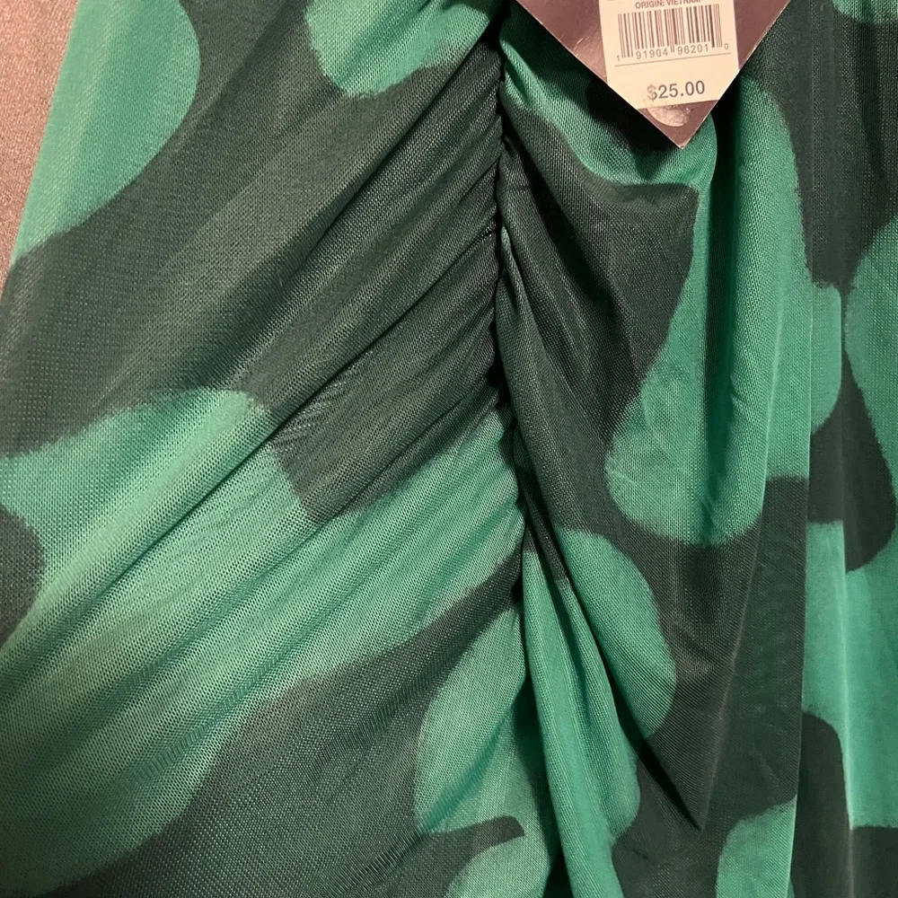 Plus Size Green Midi Dress - Picture 4 of 6